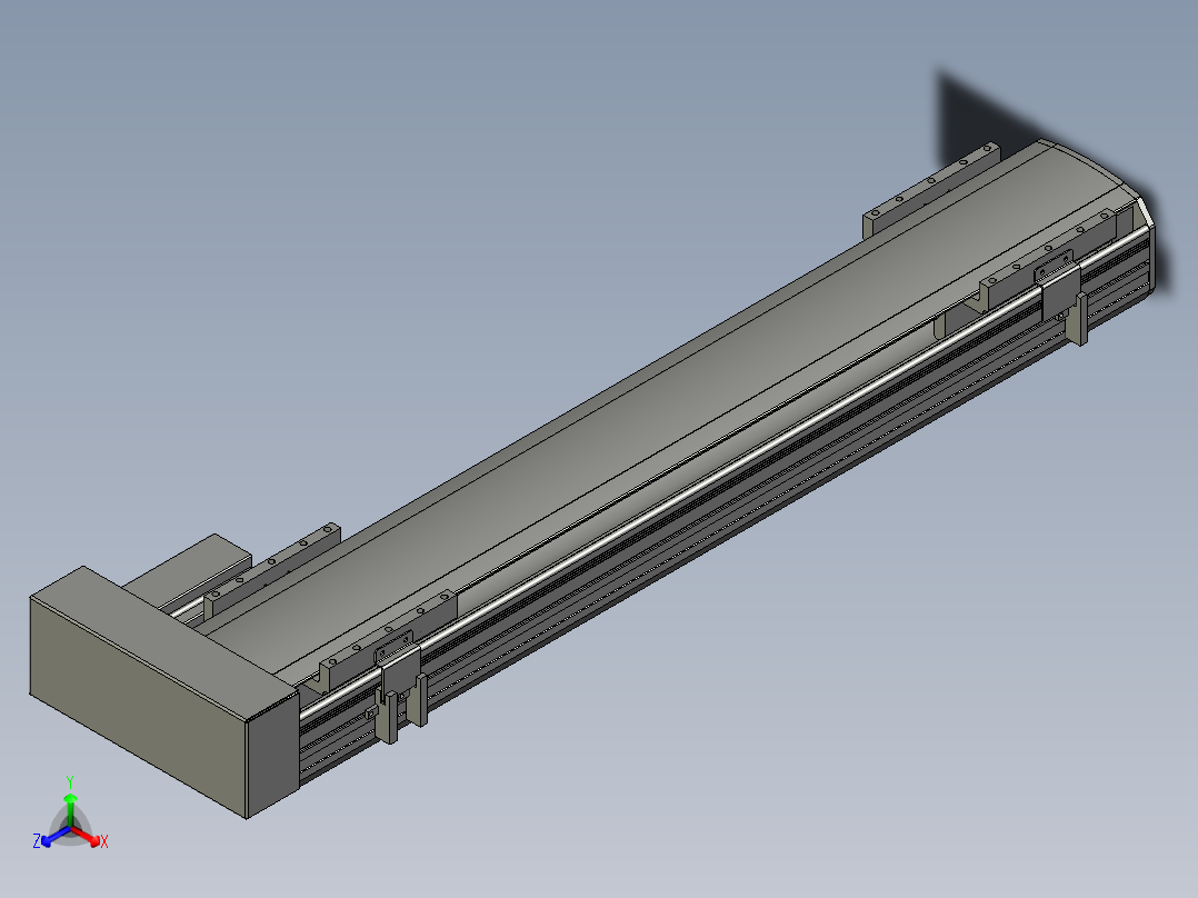 直线模组WG-LHA12-S600-R设计图纸正等轴测图