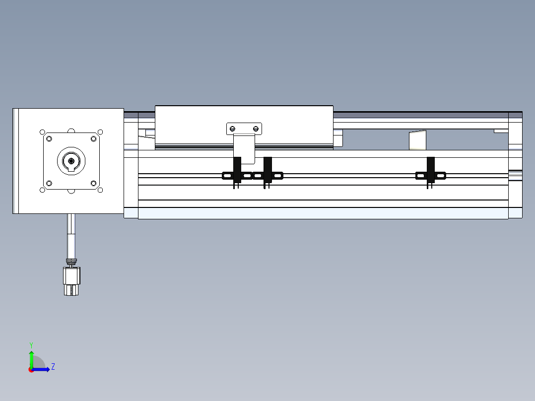 东锦同步带传动-直线滑台模组DH170B-L150-S50-BL-P400W-C3左视图