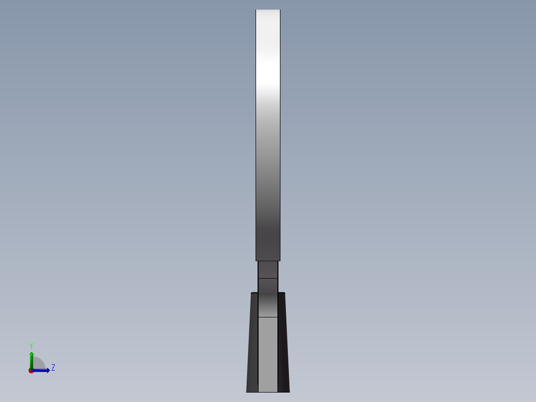 乒乓球拍建模和草图作业 零件建模作业件左视图