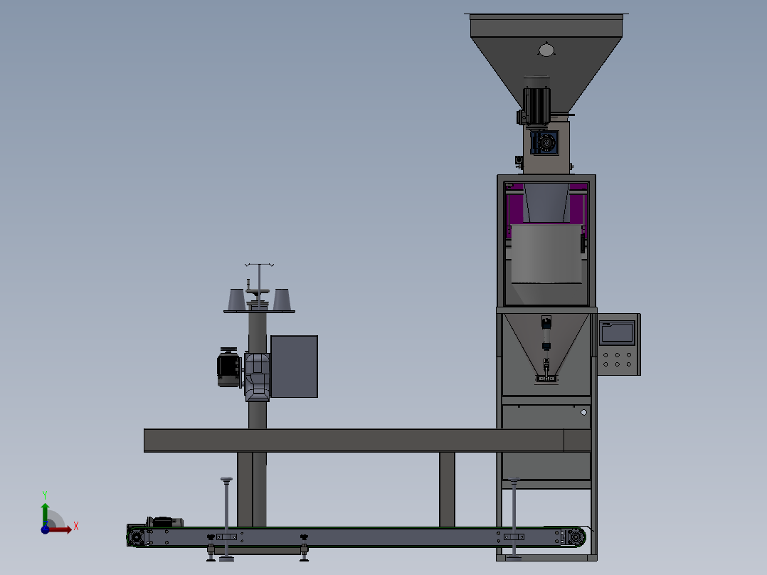 有斗自动定量包装秤721775===200前视图