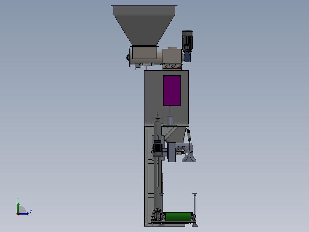 有斗自动定量包装秤721775===200左视图