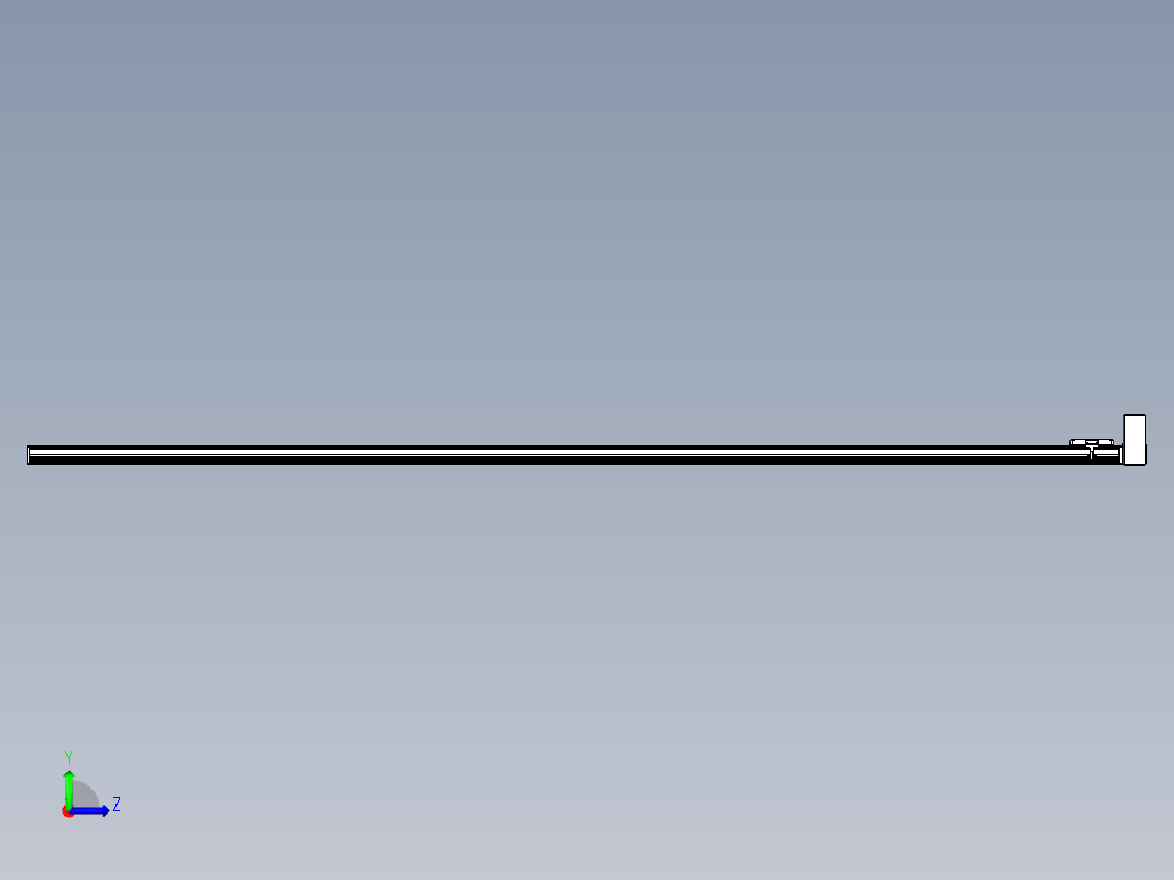 同步带全封闭直线模组TPA-HCB-105D-90-L3050-LU-Y-P20-N3左视图