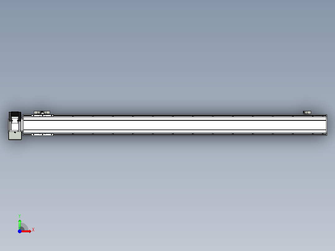 同步带滑台-半封闭B10H-L45-S1300-LU-P40-D3前视图