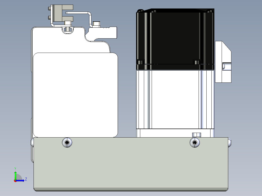 同步带滑台-半封闭B10H-L45-S1300-LU-P40-D3左视图