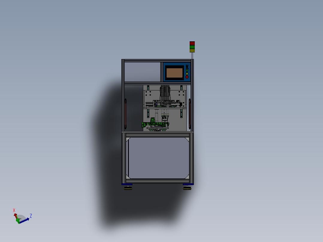 9机油泵体螺栓拧紧机后视图