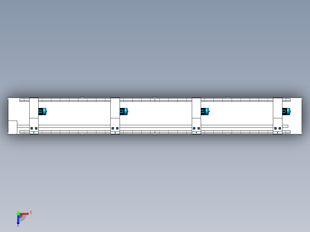 木材自动切割设备sw22俯视图