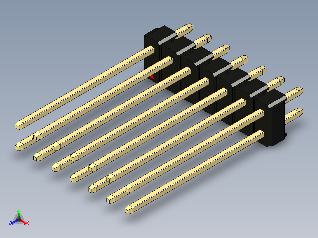 彩色公头100mil（2.54mm）系列-DS1021_black_2x07p_100mil_Type19_rev1.0