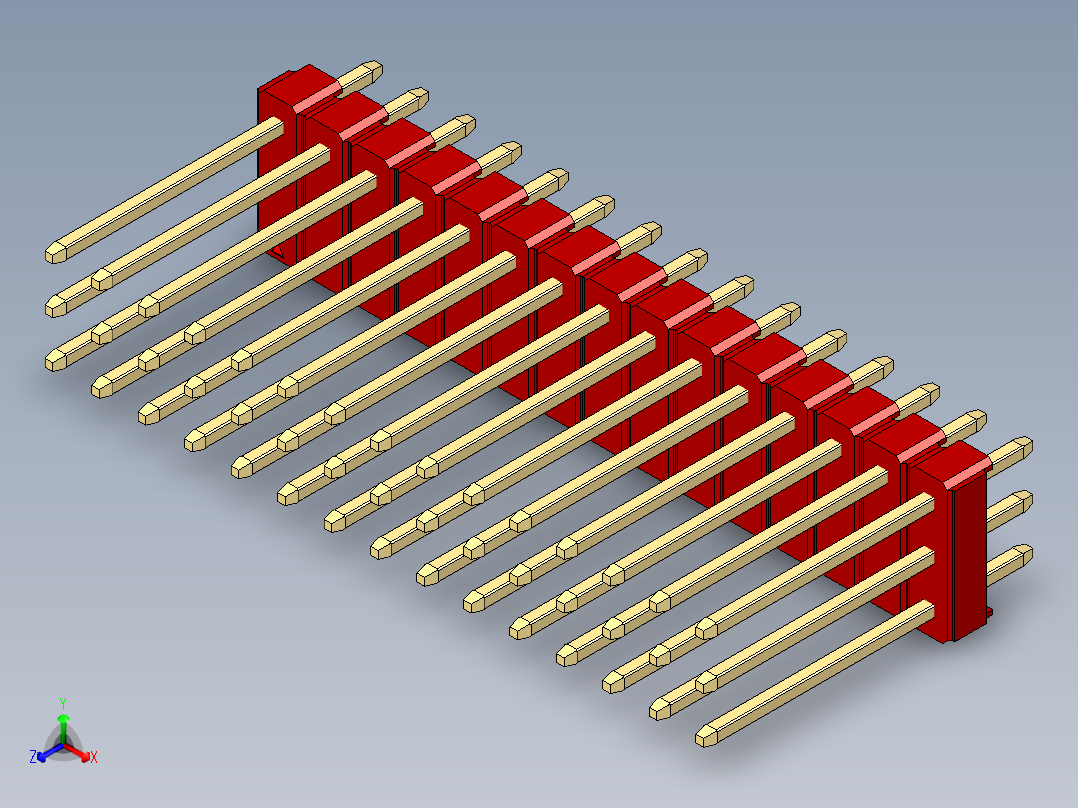 彩色公头100mil（2.54mm）系列-DS1021_red_3x15p_100mil_Type5_rev1.0