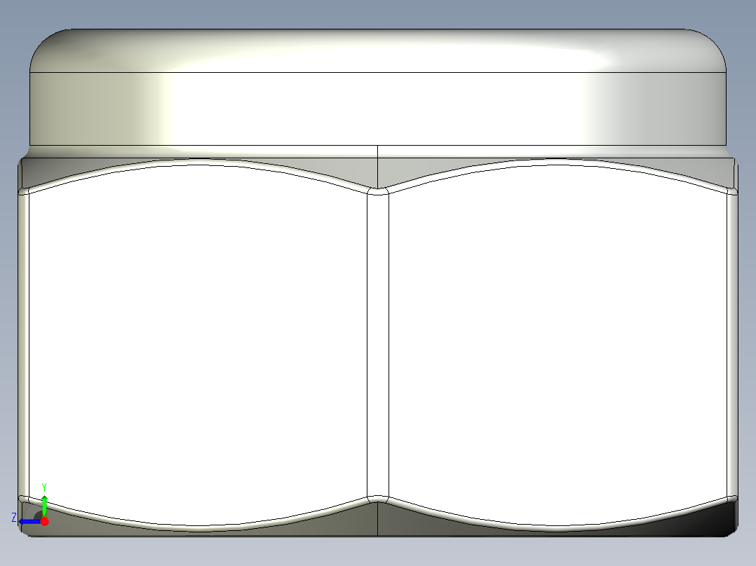 紧固件-STEP 0.3125 Lock Nut右视图