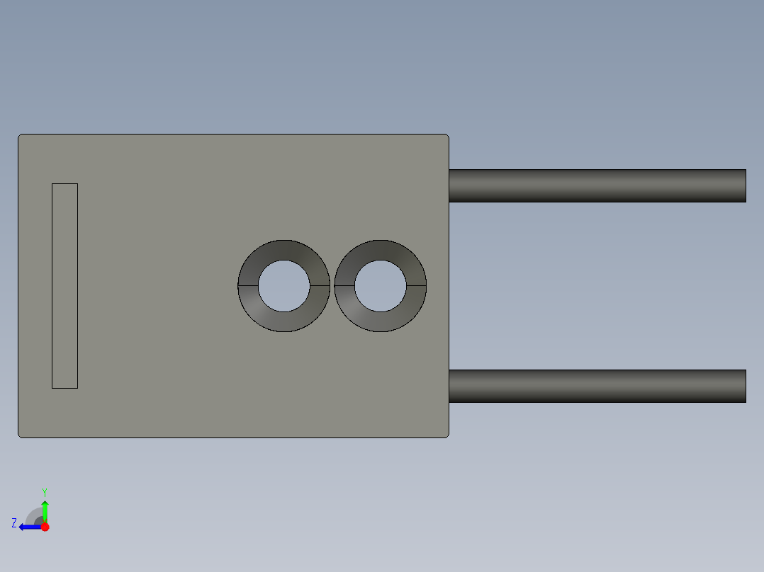 基恩士FU-38S_kc图纸模型右视图