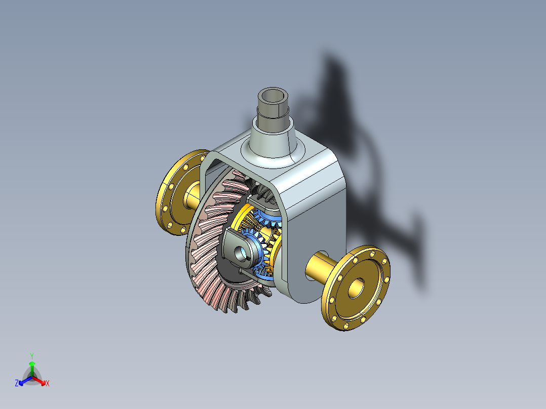 汽车差速器的仿真525519正等轴测图