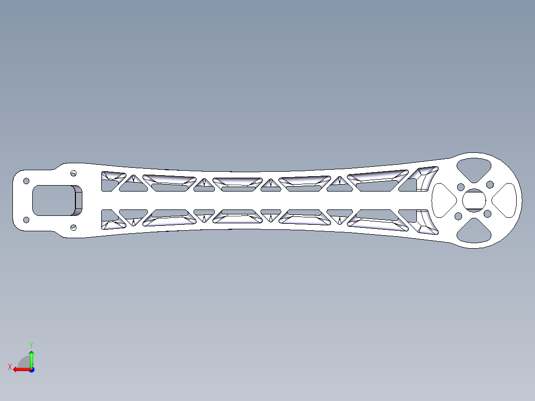穿越机骨架后视图