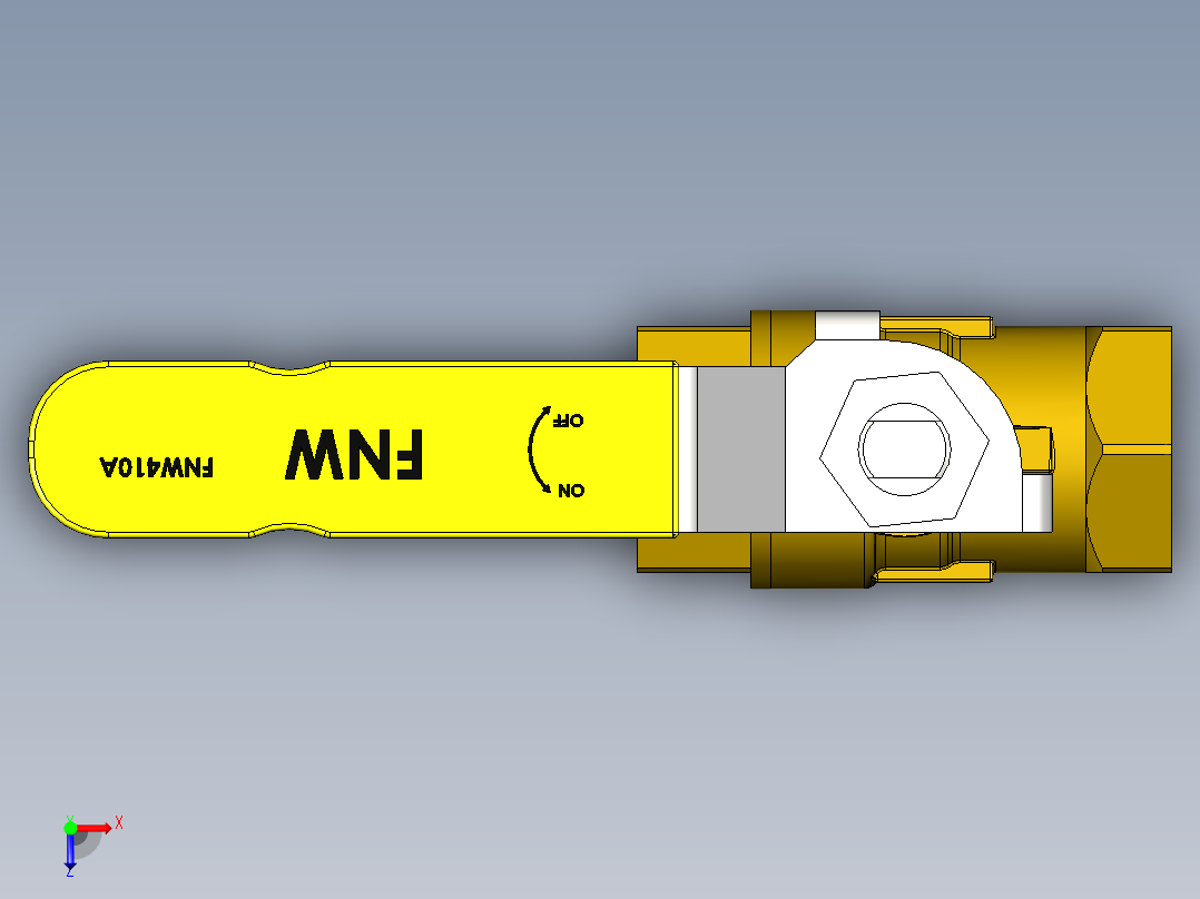 管道手动球阀-水管开关阀-手动阀门铜球阀DN10俯视图