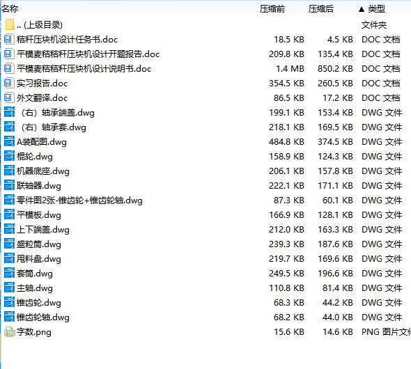 生物质、平模麦秸秸秆压块机设计含开题及14张CAD图-版本2