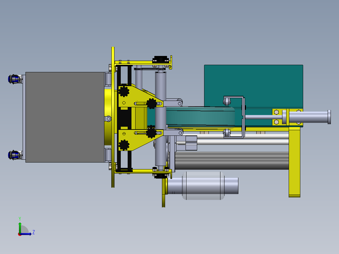 滴灌袋包膜机左视图