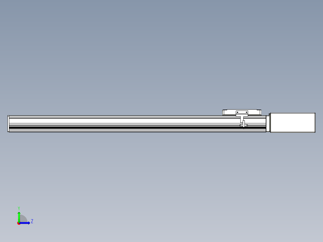 同步带全封闭直线模组TPA-HCB-105D-90-L650-ML-Y-P20-N3左视图