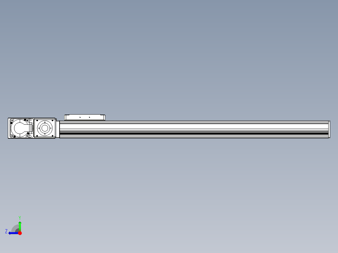 同步带全封闭直线模组TPA-HCB-105D-90-L650-ML-Y-P20-N3右视图