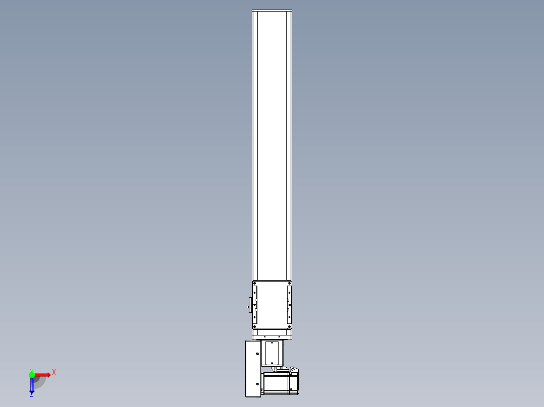 同步带全封闭直线模组TPA-HCB-105D-90-L650-ML-Y-P20-N3俯视图