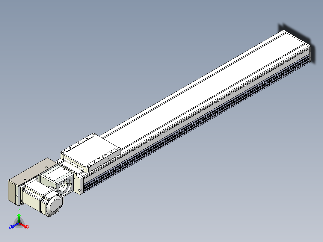 同步带全封闭直线模组TPA-HCB-105D-90-L650-ML-Y-P20-N3正等轴测图