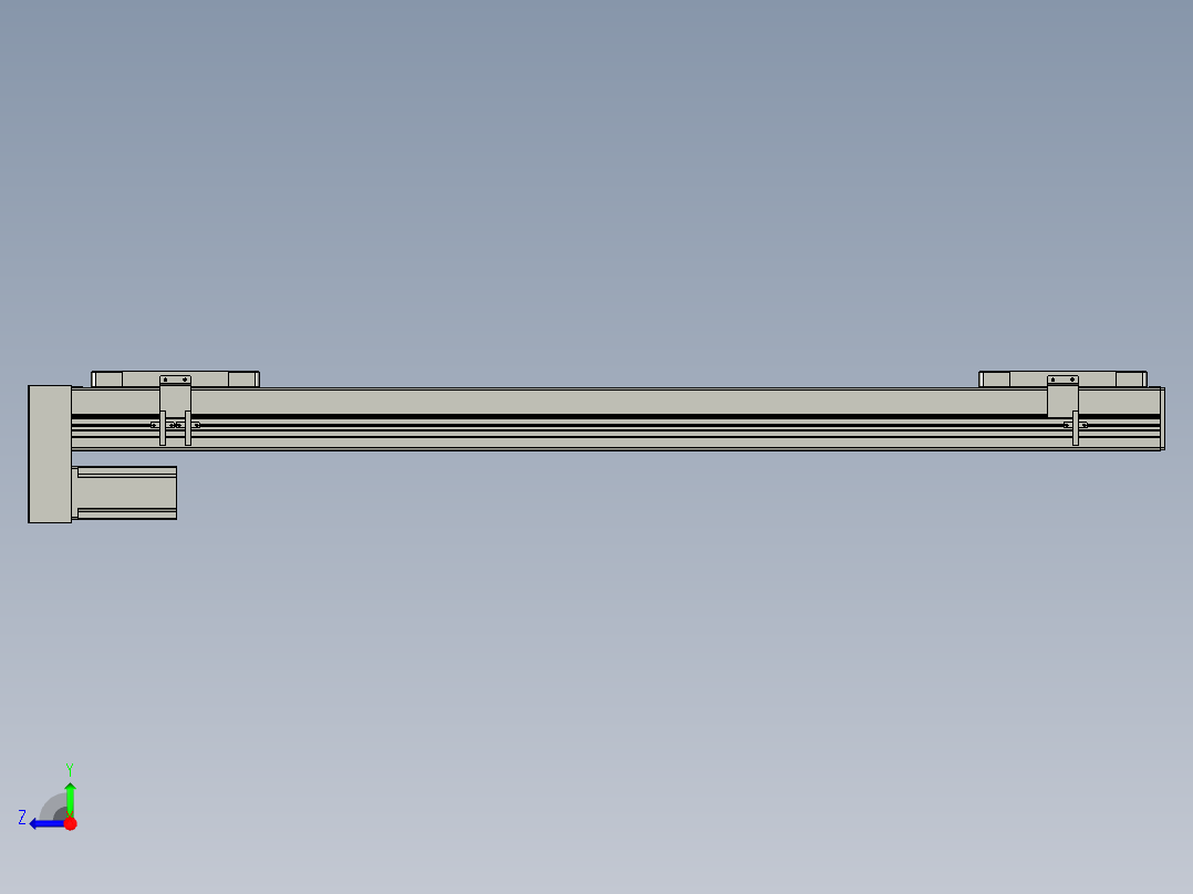 直线模组LHC14-S950-D设计图纸右视图