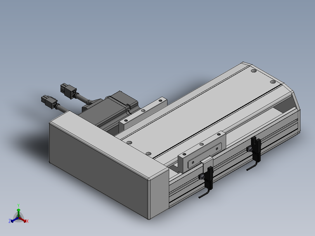 精密模组MY130-T10-100L-BR-P20B-C4-C正等轴测图