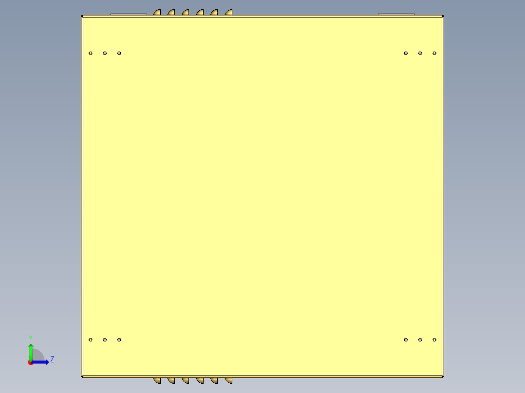 配电控箱钣金左视图