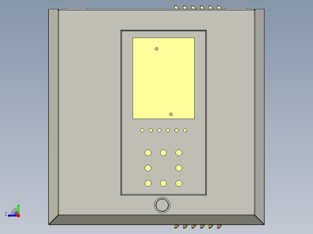 配电控箱钣金右视图