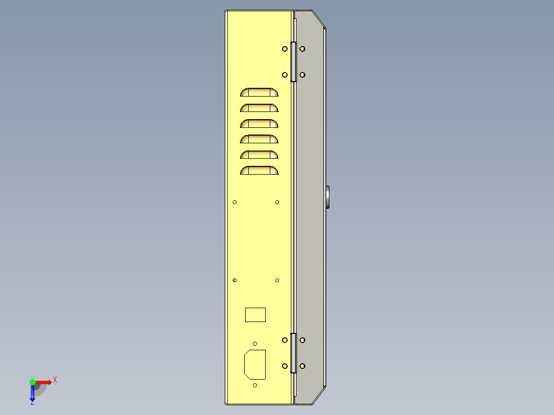 配电控箱钣金俯视图