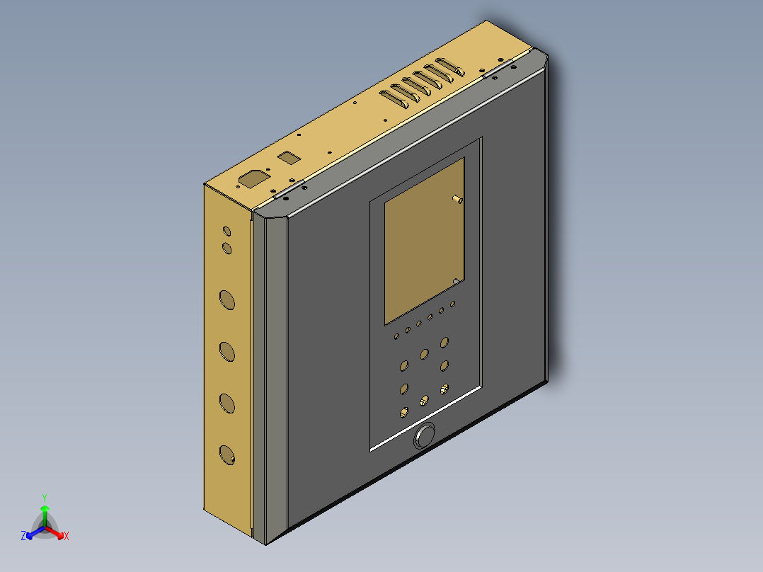 配电控箱钣金正等轴测图
