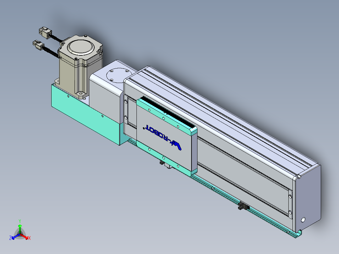 威洛博VBC同步带传动一无尘环境VBC14-L45-S200-BL-ZP75-C3正等轴测图