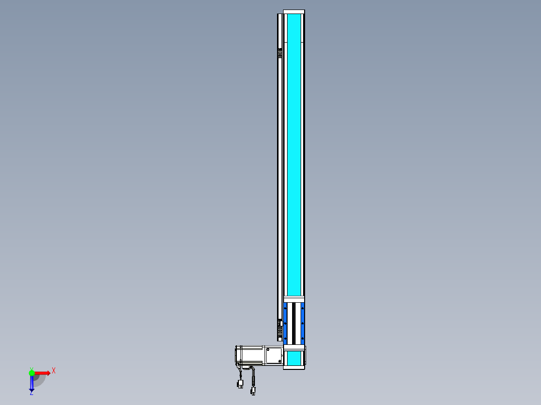 威洛博LB.GB同步带传动--欧规系列LB6A-L130-S800-BR俯视图