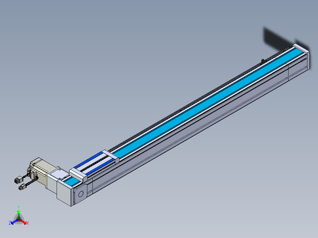 威洛博LB.GB同步带传动--欧规系列LB6A-L130-S800-BR正等轴测图