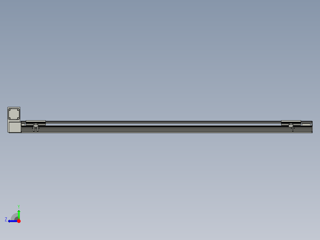 直线模组LHB17-L40-S1950-LU设计图纸右视图
