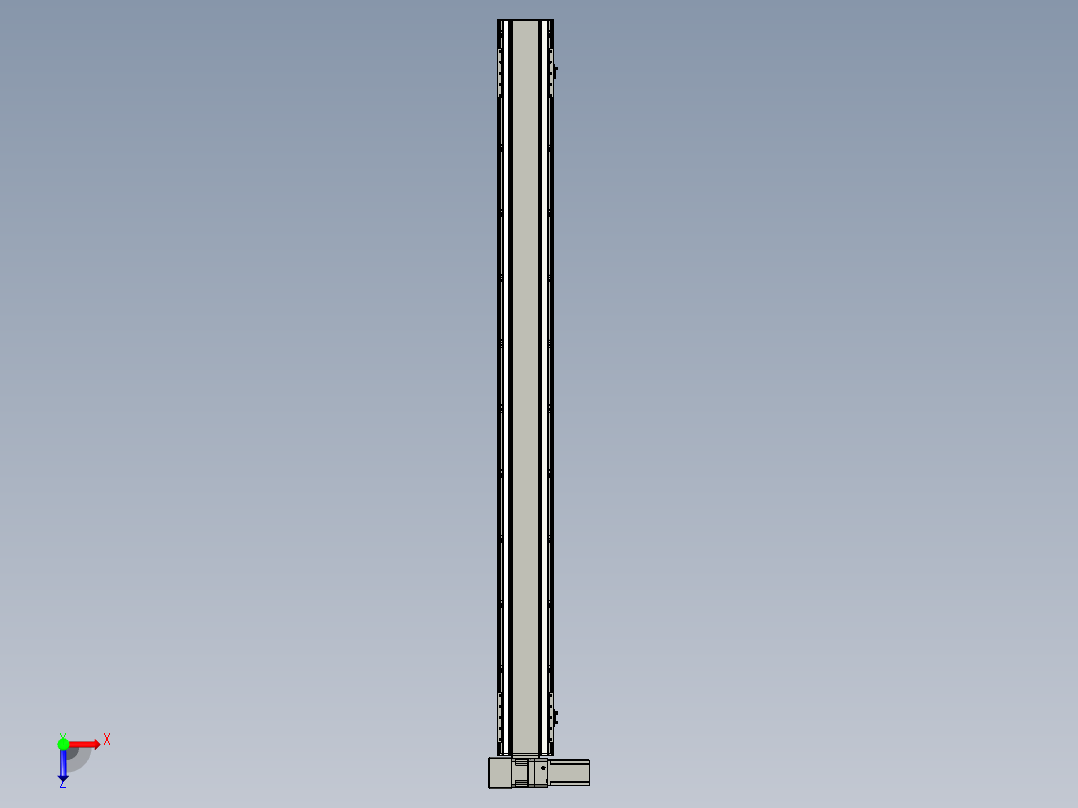 直线模组LHB17-L40-S1950-LU设计图纸俯视图