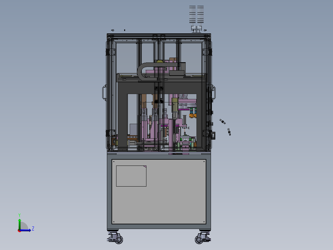 蓝牙耳机自动线sw22可编辑左视图