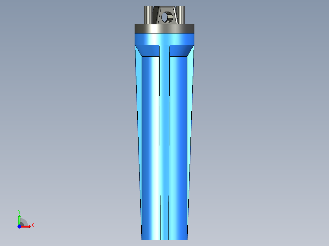 精密过滤器建模前视图