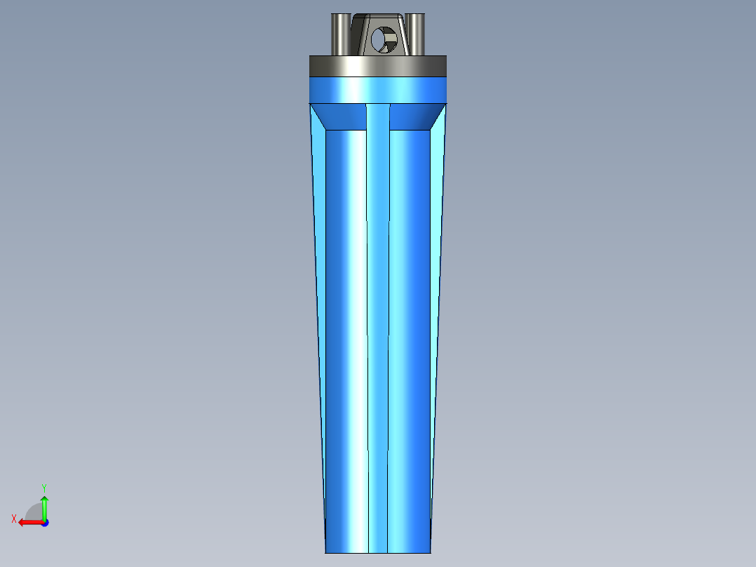 精密过滤器建模后视图