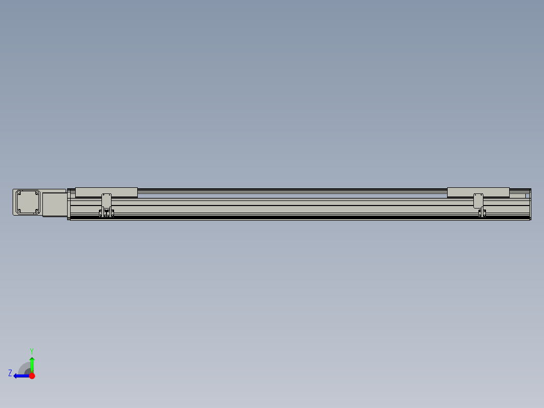 直线模组LHB21-L40-S1350-BL设计图纸右视图