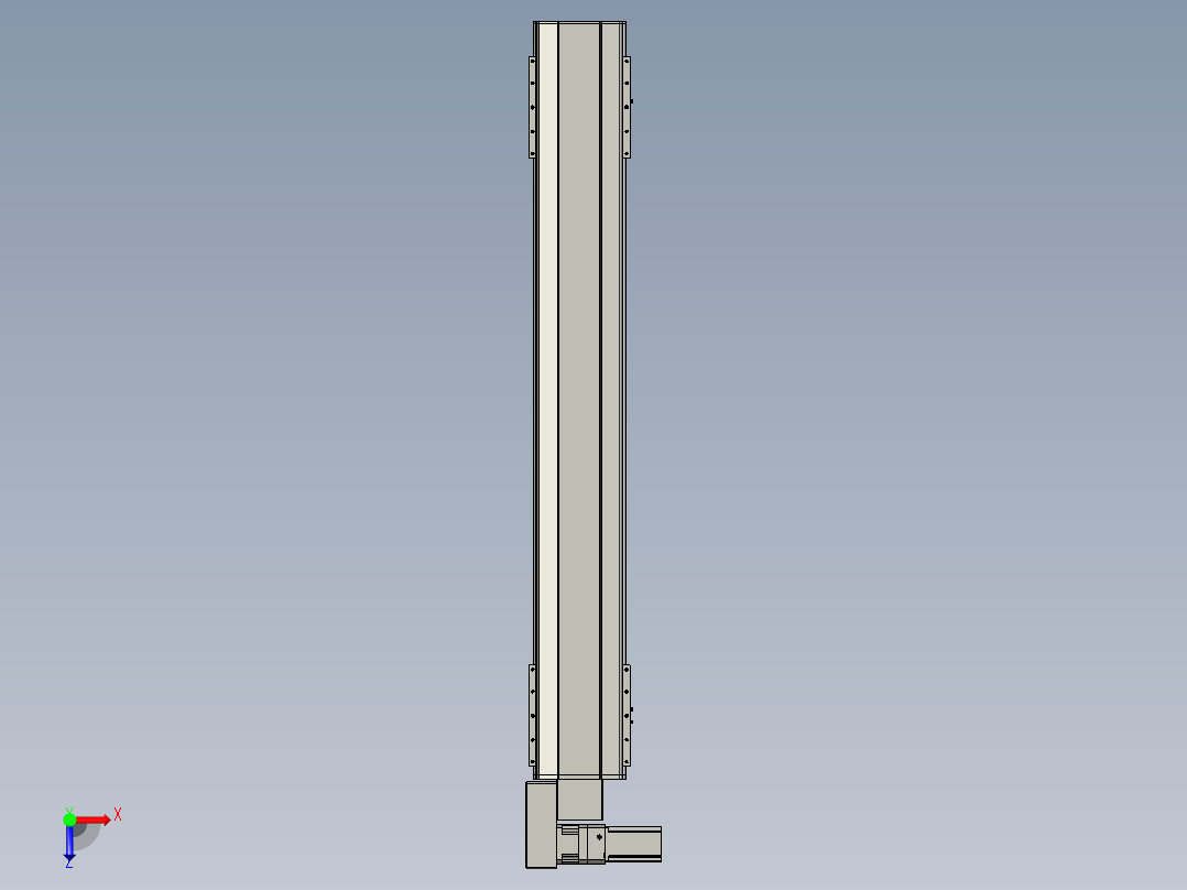 直线模组LHB21-L40-S1350-BL设计图纸俯视图