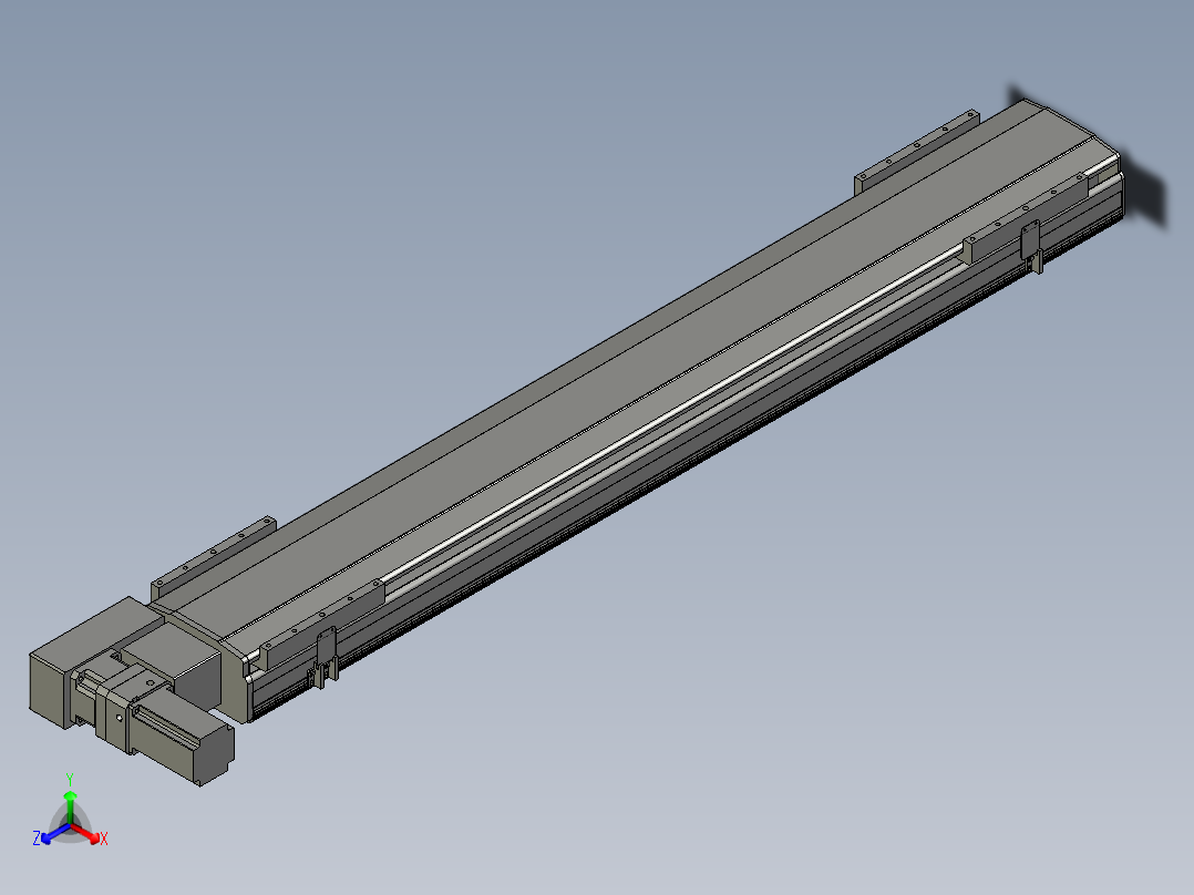 直线模组LHB21-L40-S1350-BL设计图纸正等轴测图
