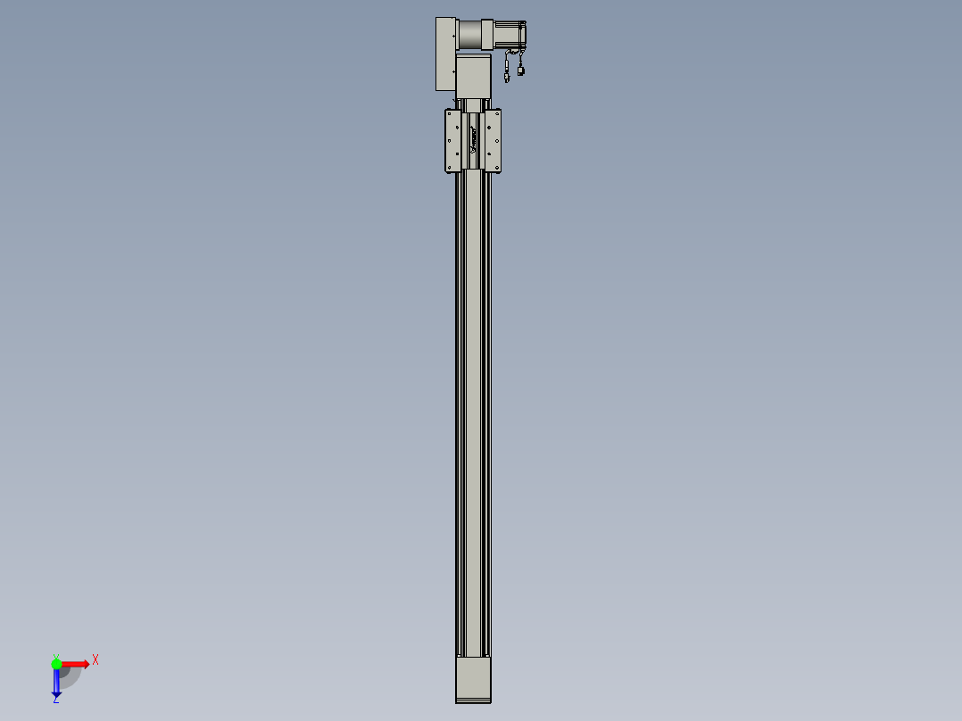 威洛博直线电机模组EB10-L224-S1350-BL-ZP75-MS3-5K俯视图