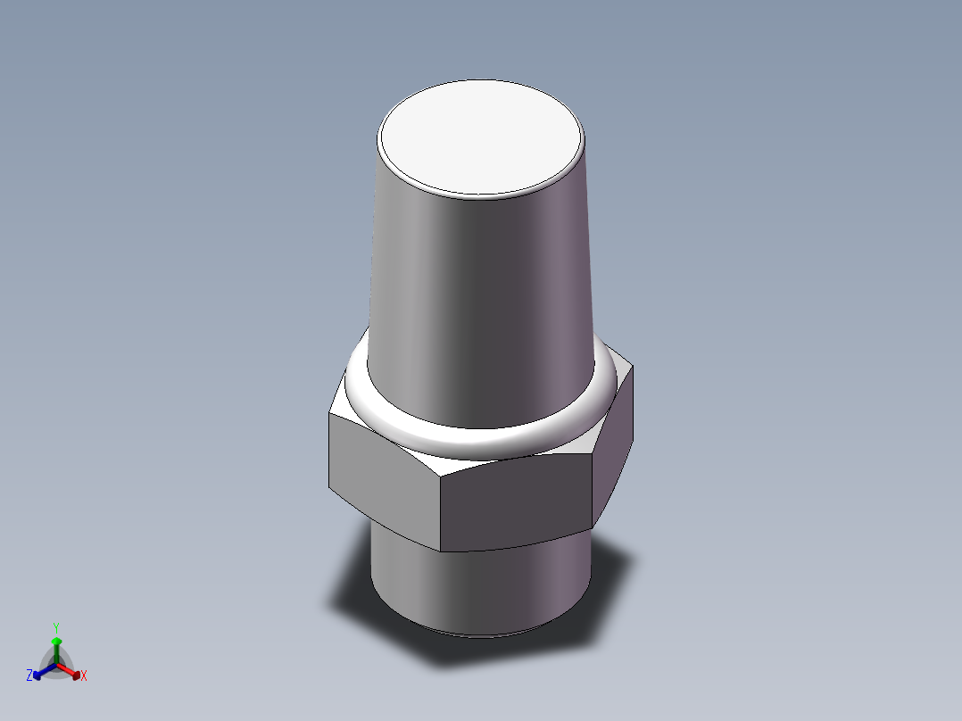 气动接头-消音器BSL01(1分)正等轴测图
