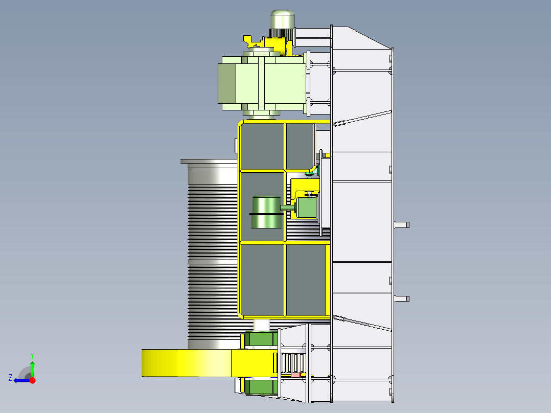 水闸绞车--stp右视图
