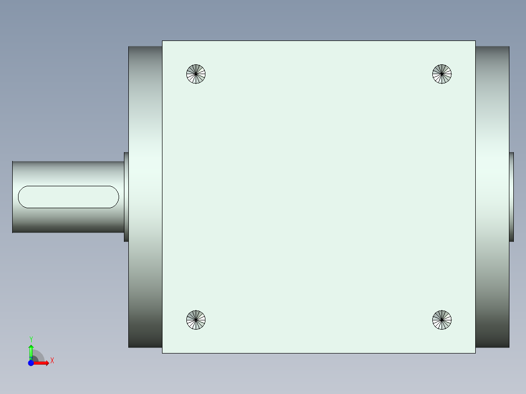 换向器PW140单轴 PLX120-L2 28-110-145-M8.stp前视图