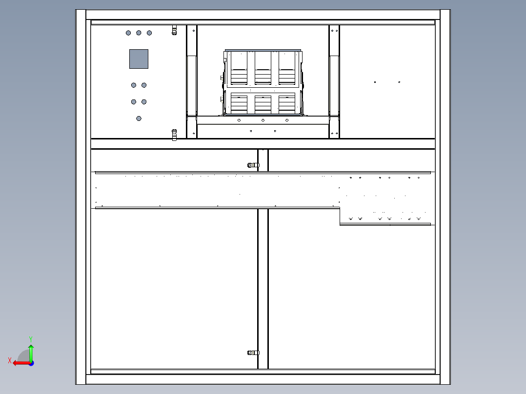 1000KVA变电站配电柜后视图