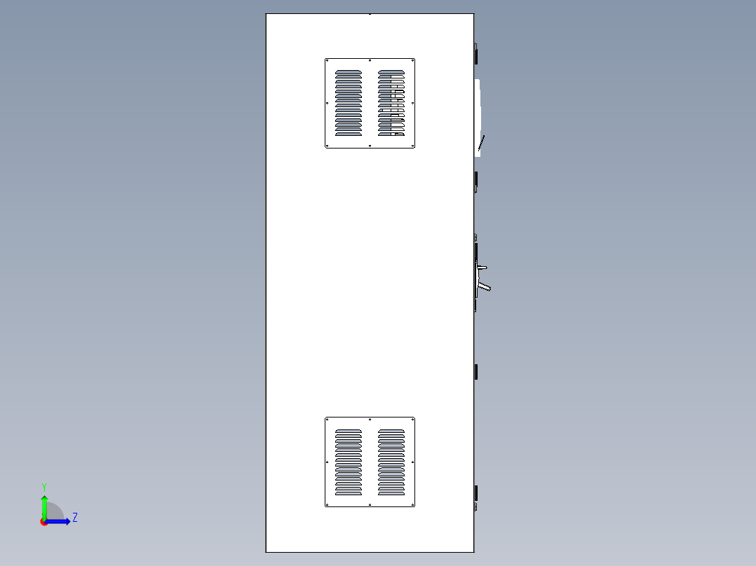 1000KVA变电站配电柜左视图