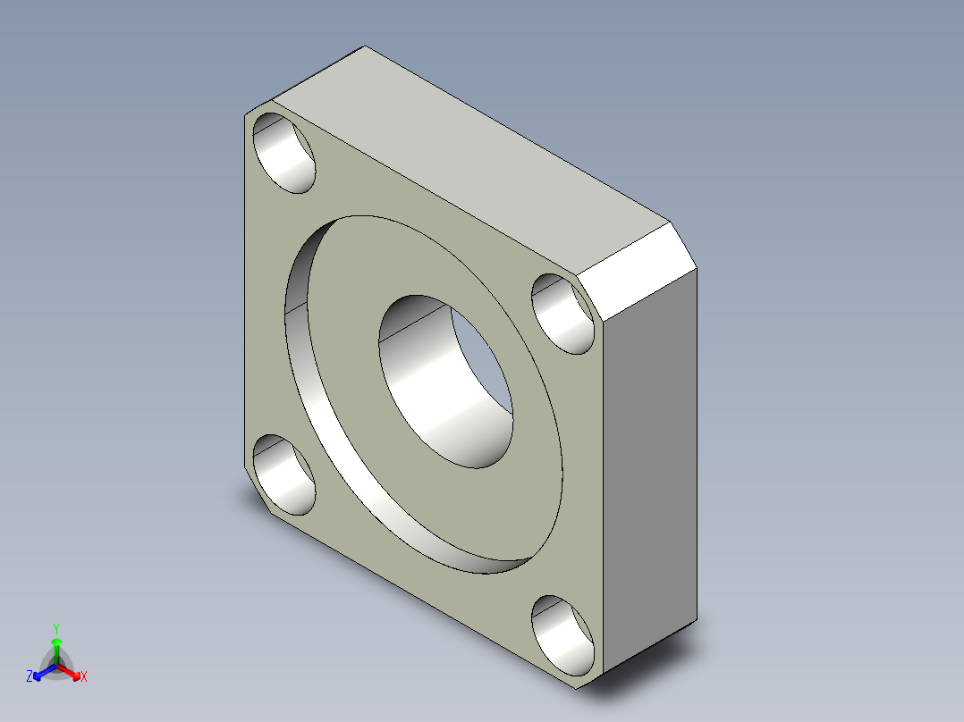 軸承座(凸緣型)BSRN-3D多系列多零件图纸模型