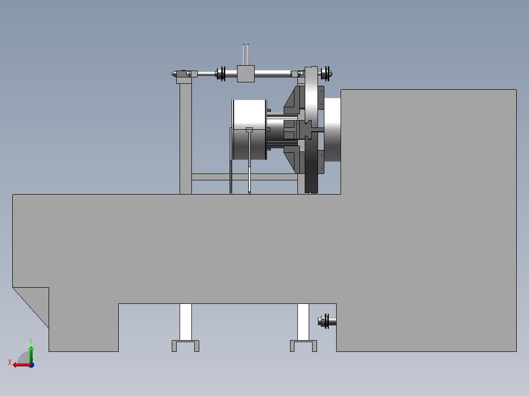 DN100 缠绕变直径机构设计后视图