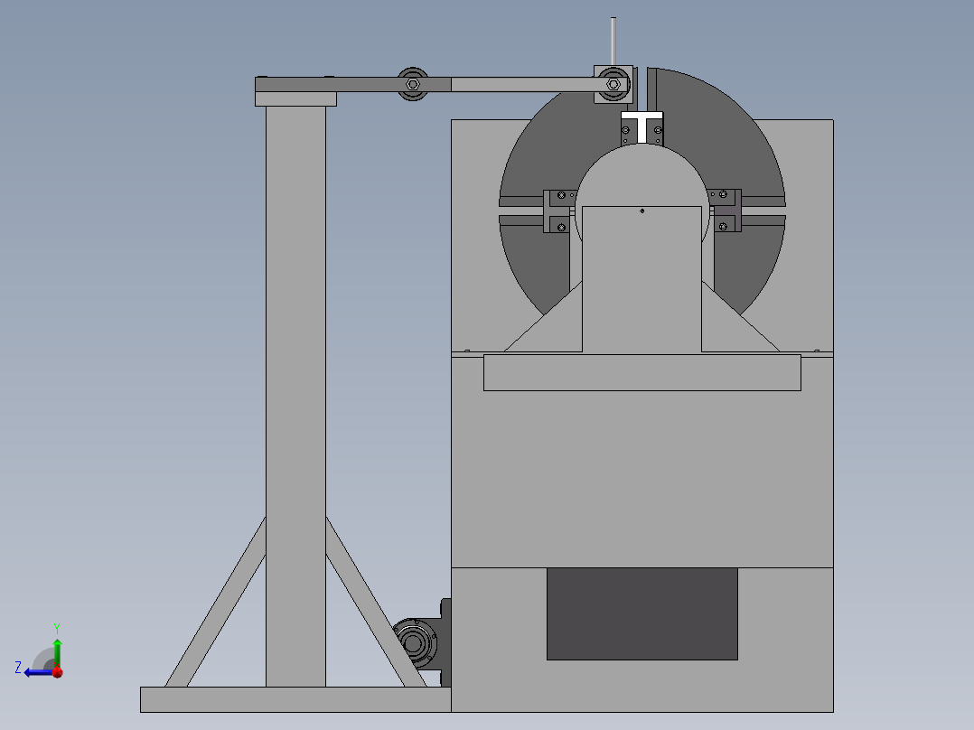 DN100 缠绕变直径机构设计右视图