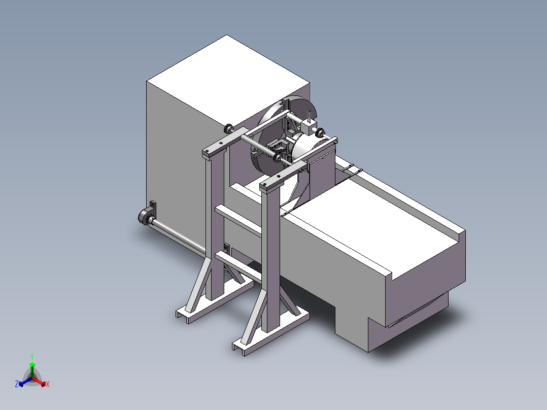 DN100 缠绕变直径机构设计正等轴测图